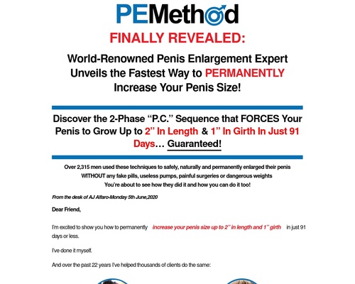 Get a Larger Penis with PEMethod – The #1 Rated Penis Exercise Program – Medlancr.com
